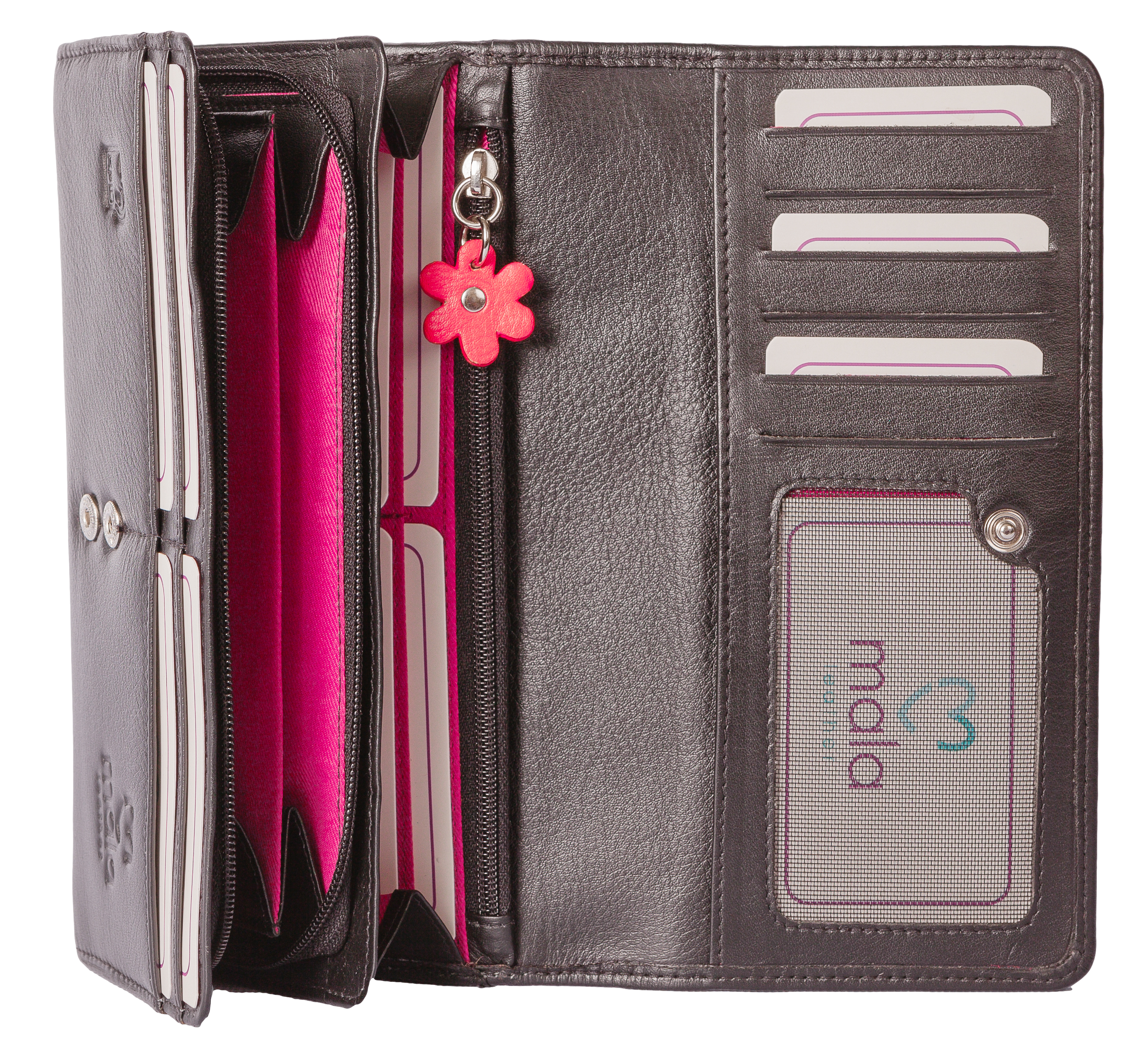 Robin Leather RFID Flapover purse - Image 2
