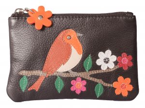 Robin Leather RFID Coin purse