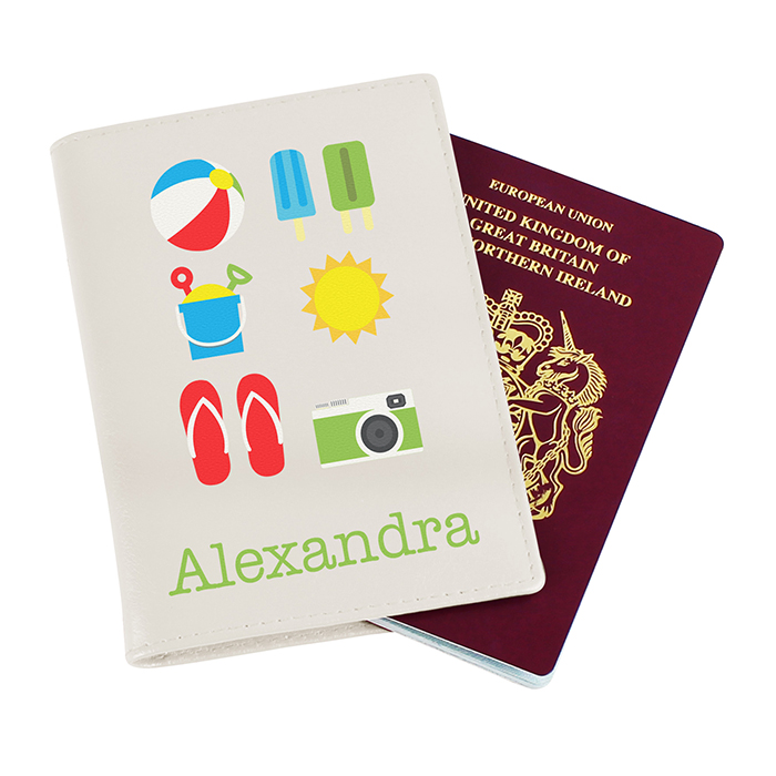Personalised Kids Leather Passport Holder - Image 2