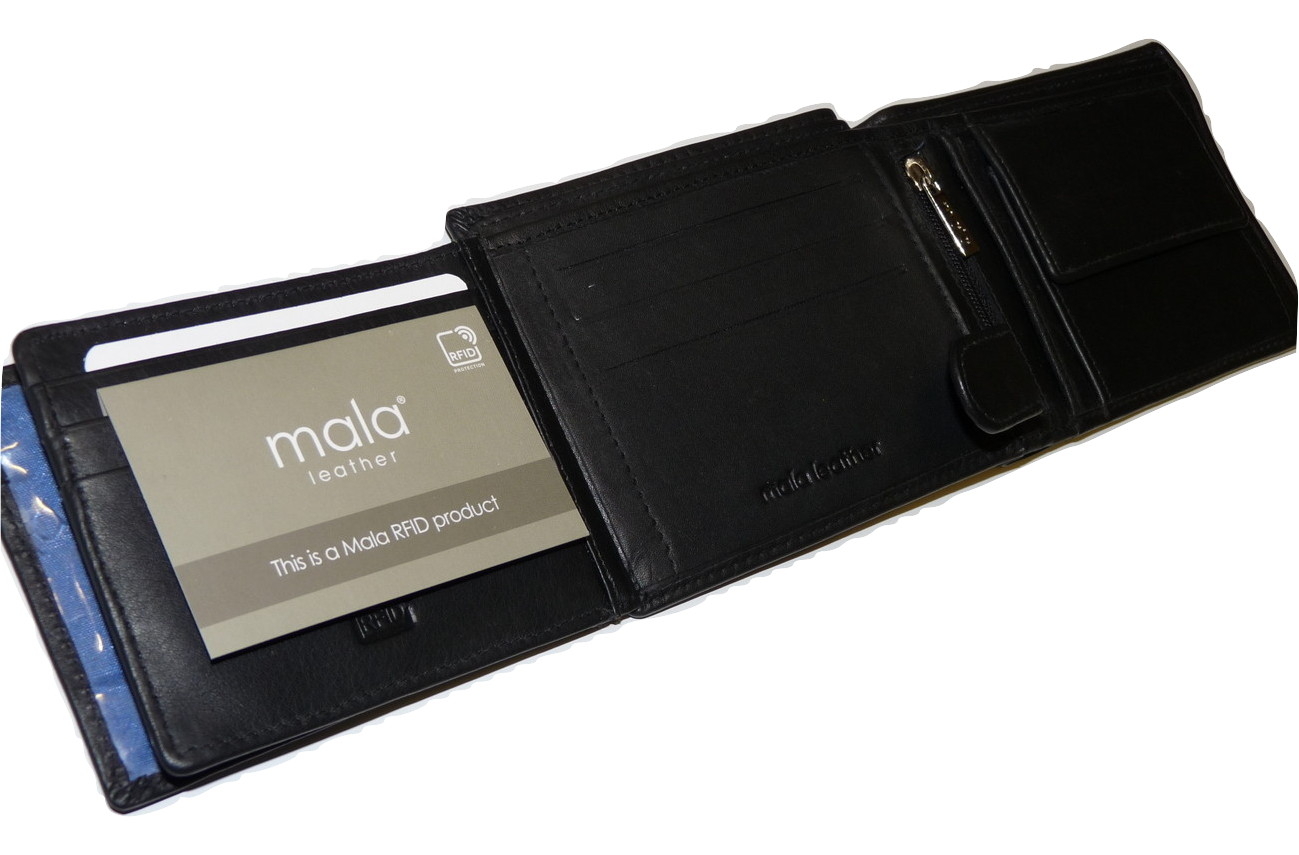 RFID Large Bi Fold Leather Wallet - Image 4