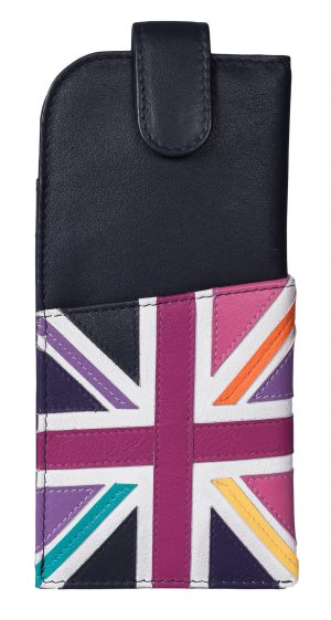 Union Jack Leather Glasses Case