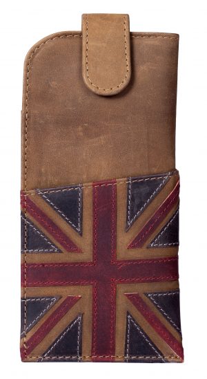 Union Jack Leather Glasses Case