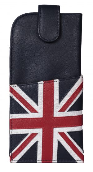 Union Jack Leather Glasses Case