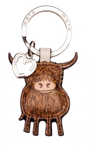 Highland Cow Leather Keyring