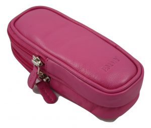 Leather Double Glasses Case Pink