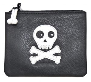 Leather Skull Coin/Card Purse