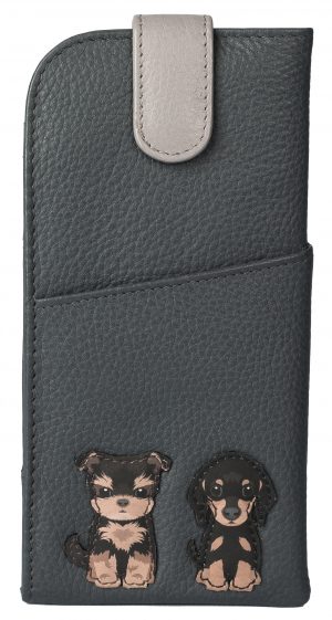 Leather Dogs Glasses Case