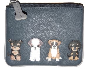 Leather Sitting Dog Coin Purse