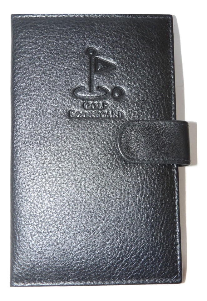 Black Leather Golf Scorecard with giftbag