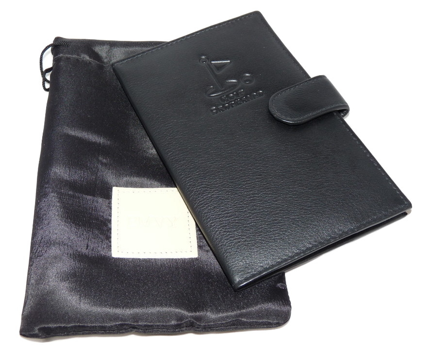 Black Leather Golf Scorecard with giftbag - Image 2