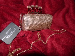 Gold Metal Mesh Clutch