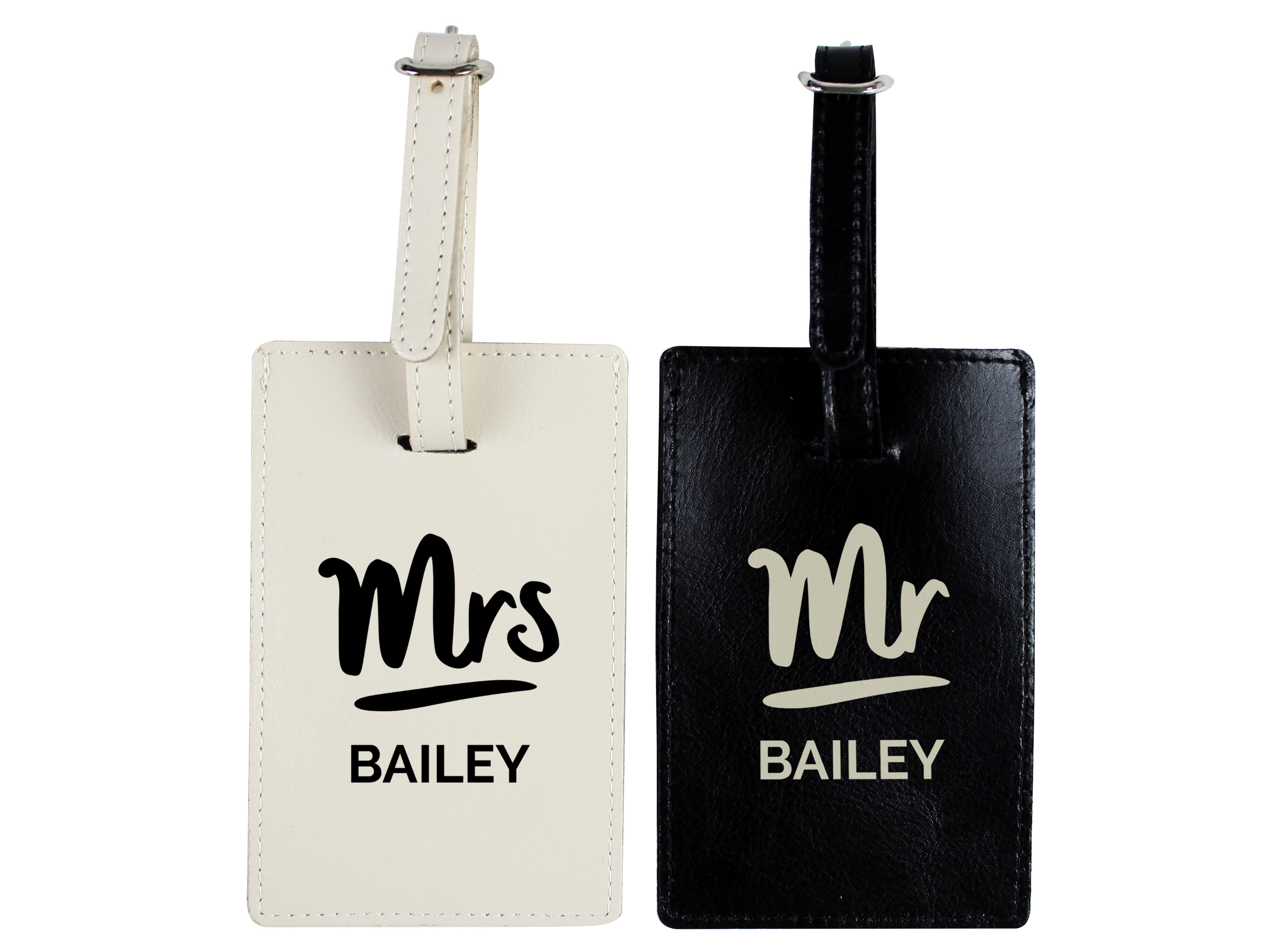 Personalised Mr & Mrs Luggage Tag Set - Image 2