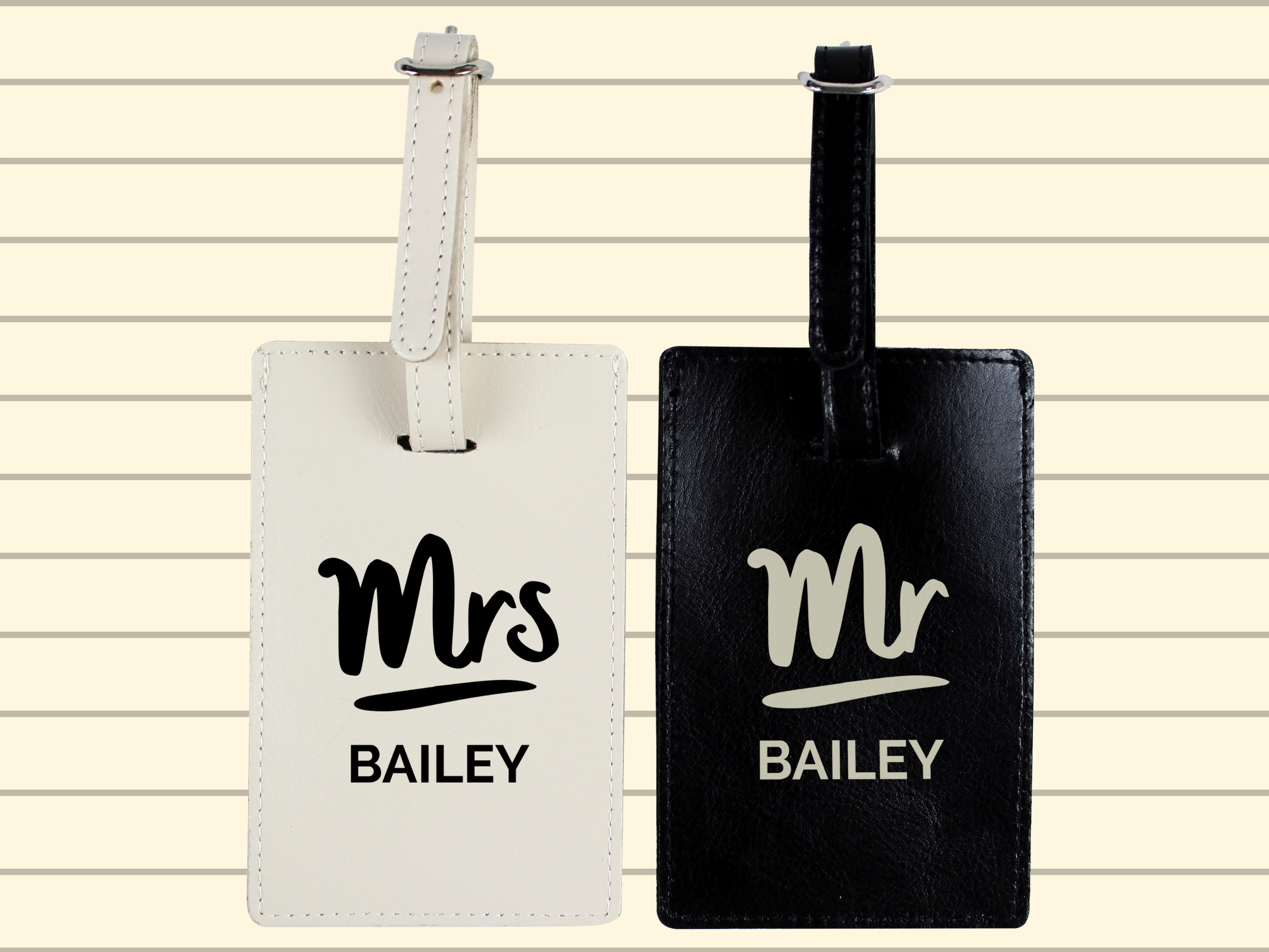 Personalised Mr & Mrs Luggage Tag Set - Image 3