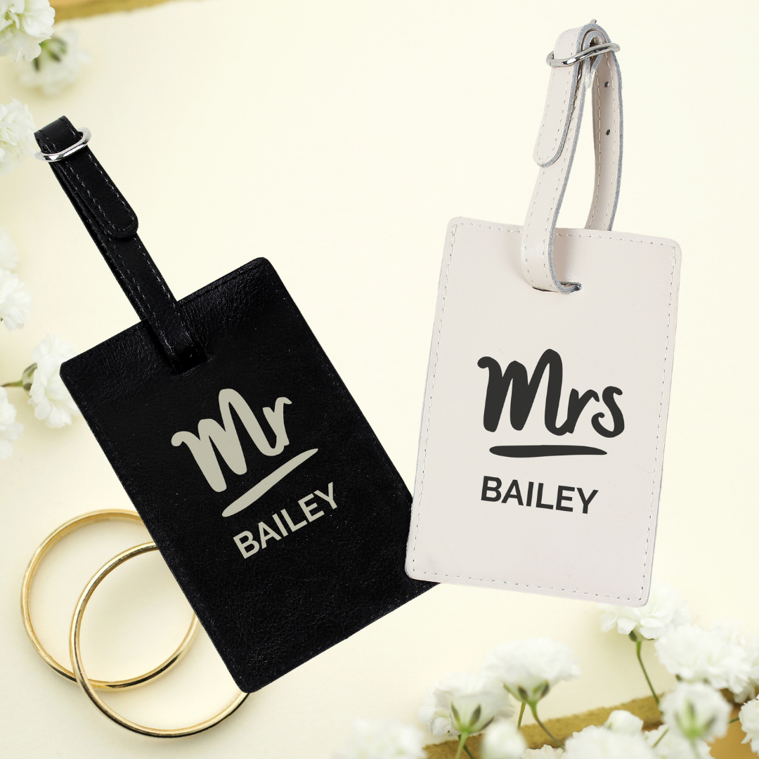 Personalised Mr & Mrs Luggage Tag Set