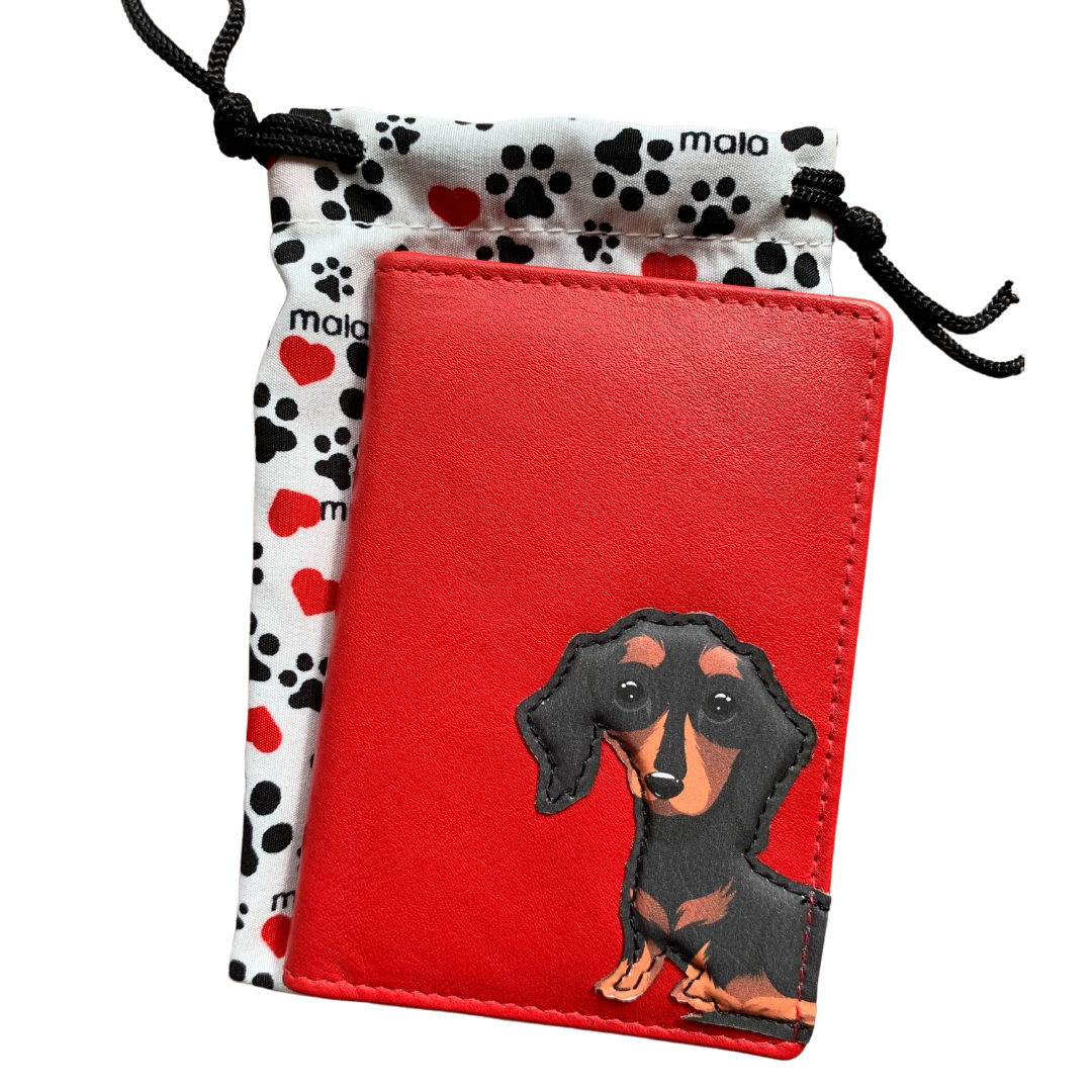 Leather Dachshund Card / ID Holder - Image 3