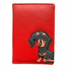 Leather Dachshund Card / ID Holder