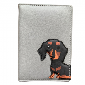 dachshund leather id case