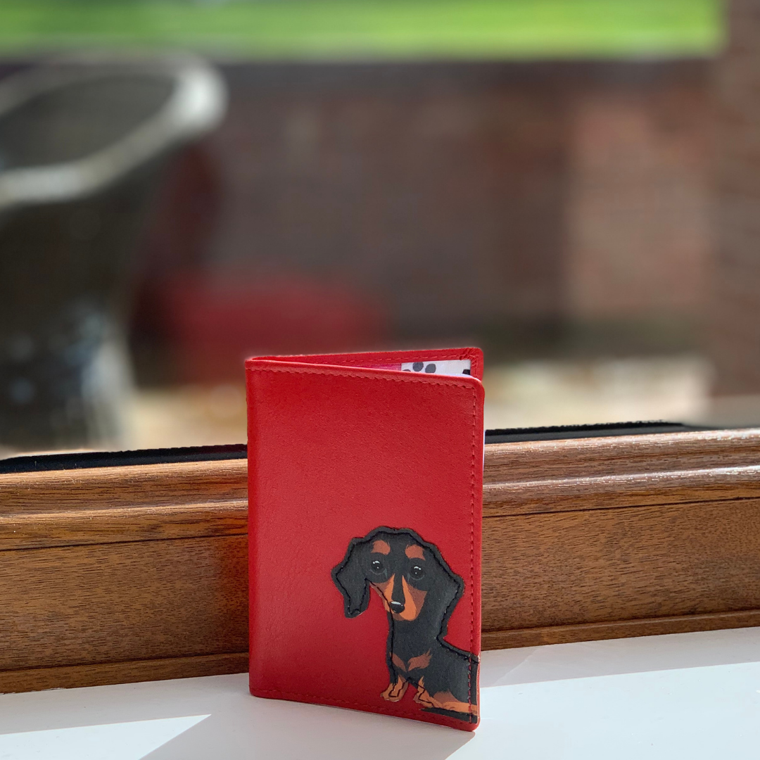 Leather Dachshund Card / ID Holder - Image 7