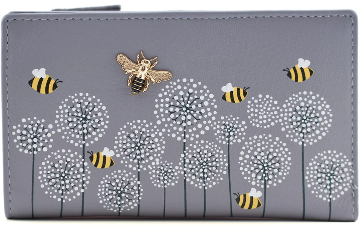 RFID Leather Compact Bee Coin /Card Purse