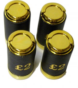 £2 Leather Bound Coin Holders