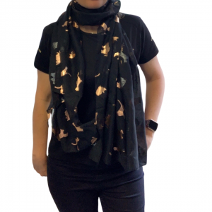 Rose Gold Cats Scarf