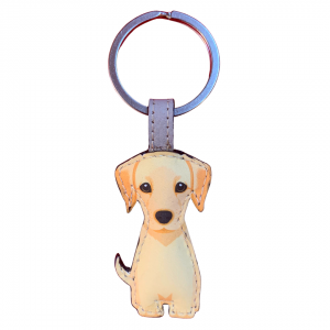 Labrador Dog Leather Keyring