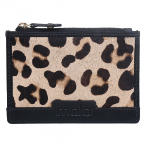 Leopard Card / Coin Leather Purse