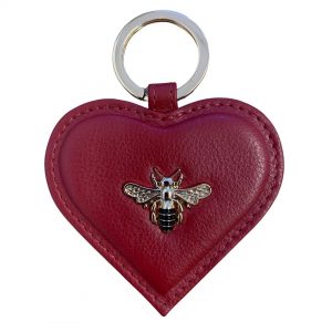 Soft Leather Bee Keyring
