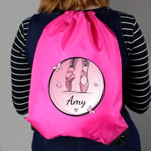 Personalised Pink Ballerina Dance / Kit Bag