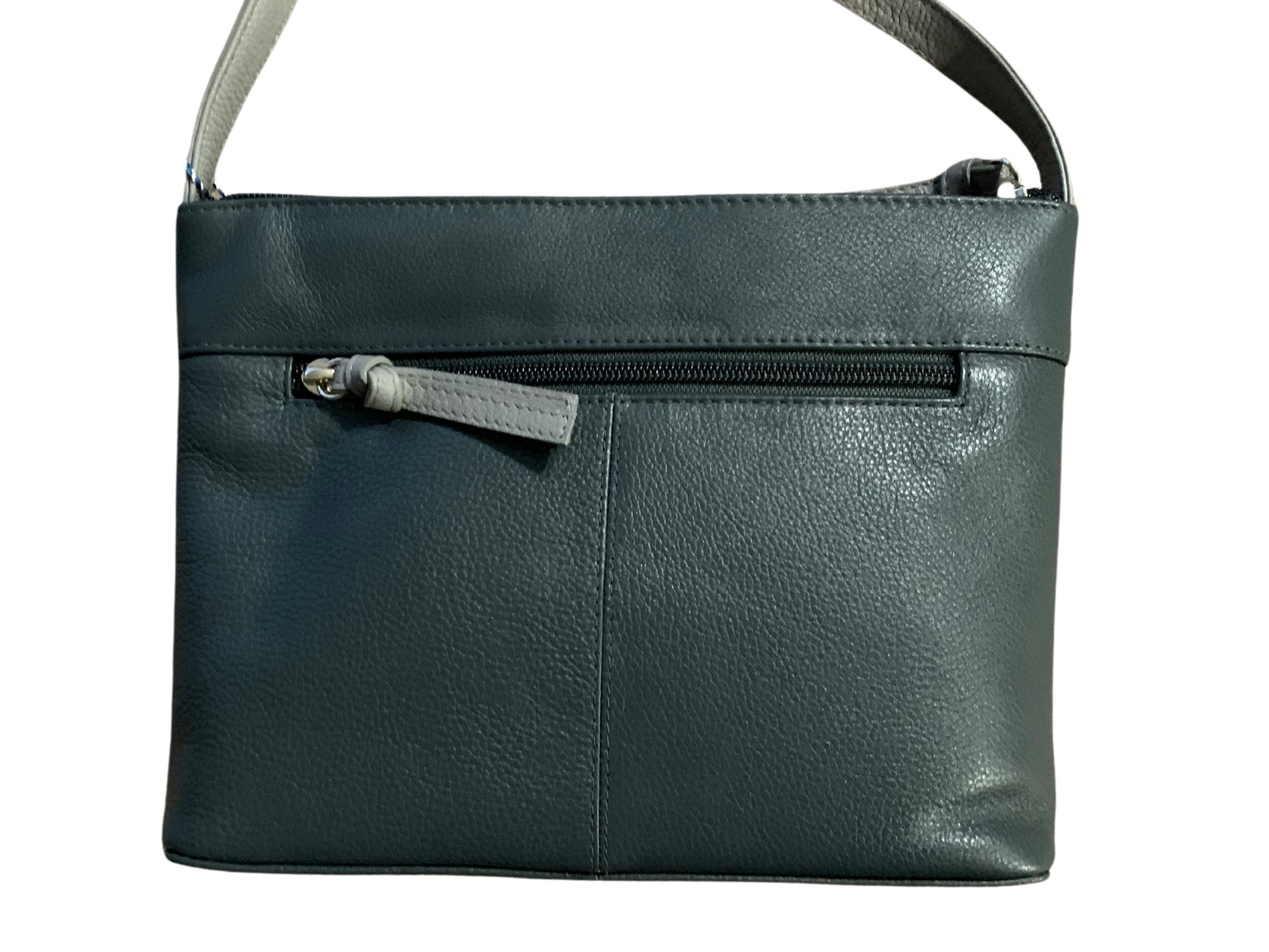 Leather Horse Equestrian Crossbody Bag Grey - Image 3