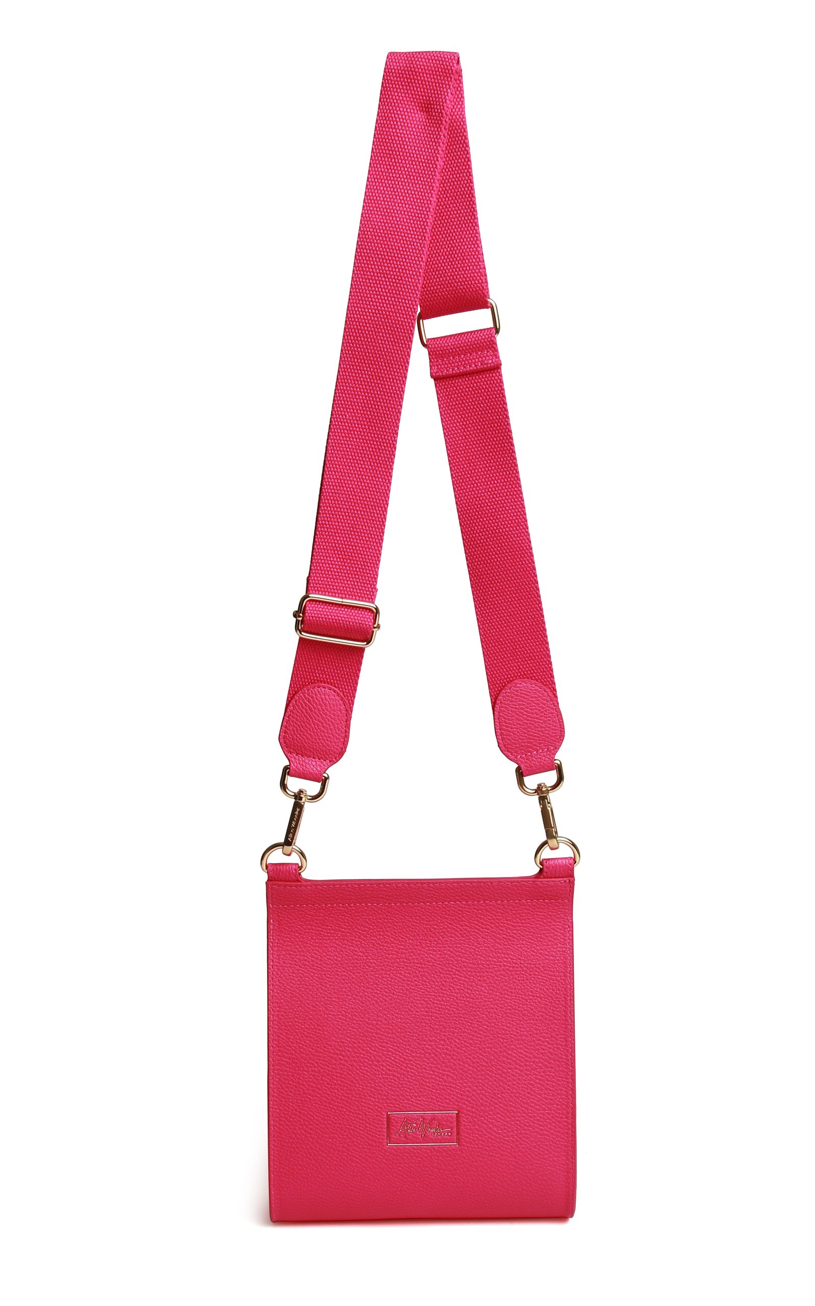 Vegan Leather Bee Crossbody Bag - Hot Pink - Image 5