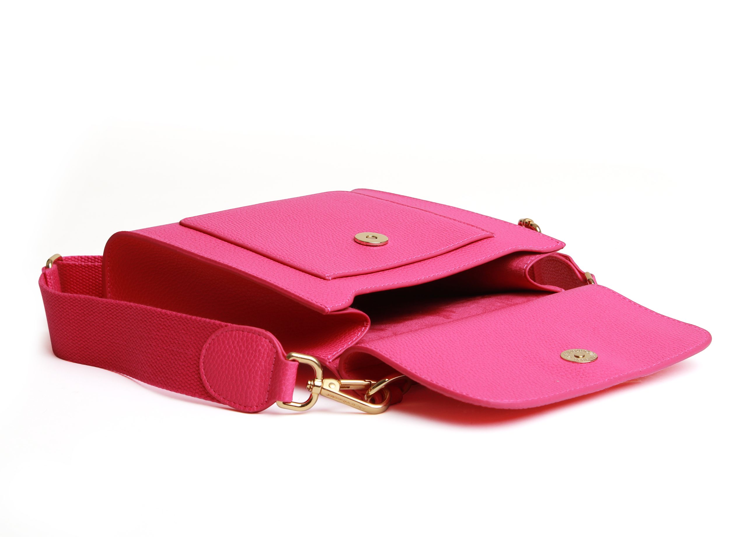 Vegan Leather Bee Crossbody Bag - Hot Pink - Image 3