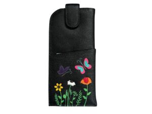 Sophia Leather Glasses Case - Black
