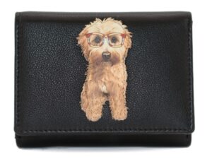 Cocos Glasses Dog RFID Medium Trifold Purse