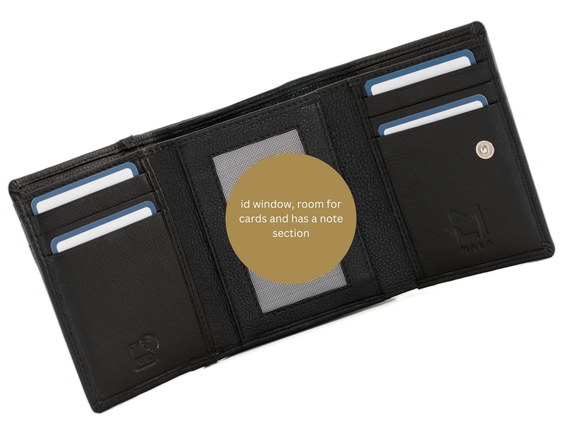 Cocos Glasses Dog RFID Medium Trifold Purse - Image 3