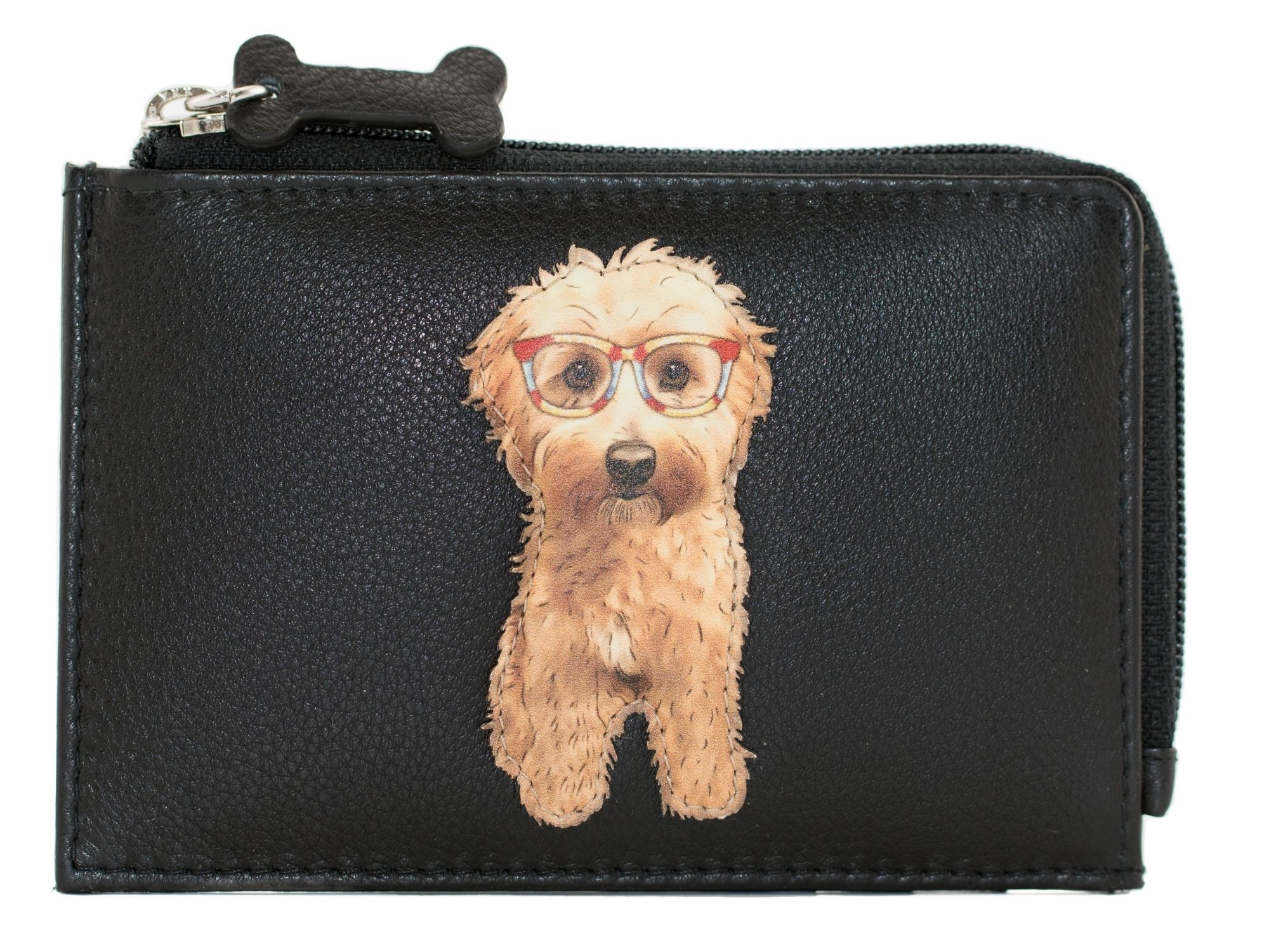 Cocos Glasses Dog RFID Coin & Card Purse