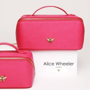 Expandable Bee Train Case - Hot Pink