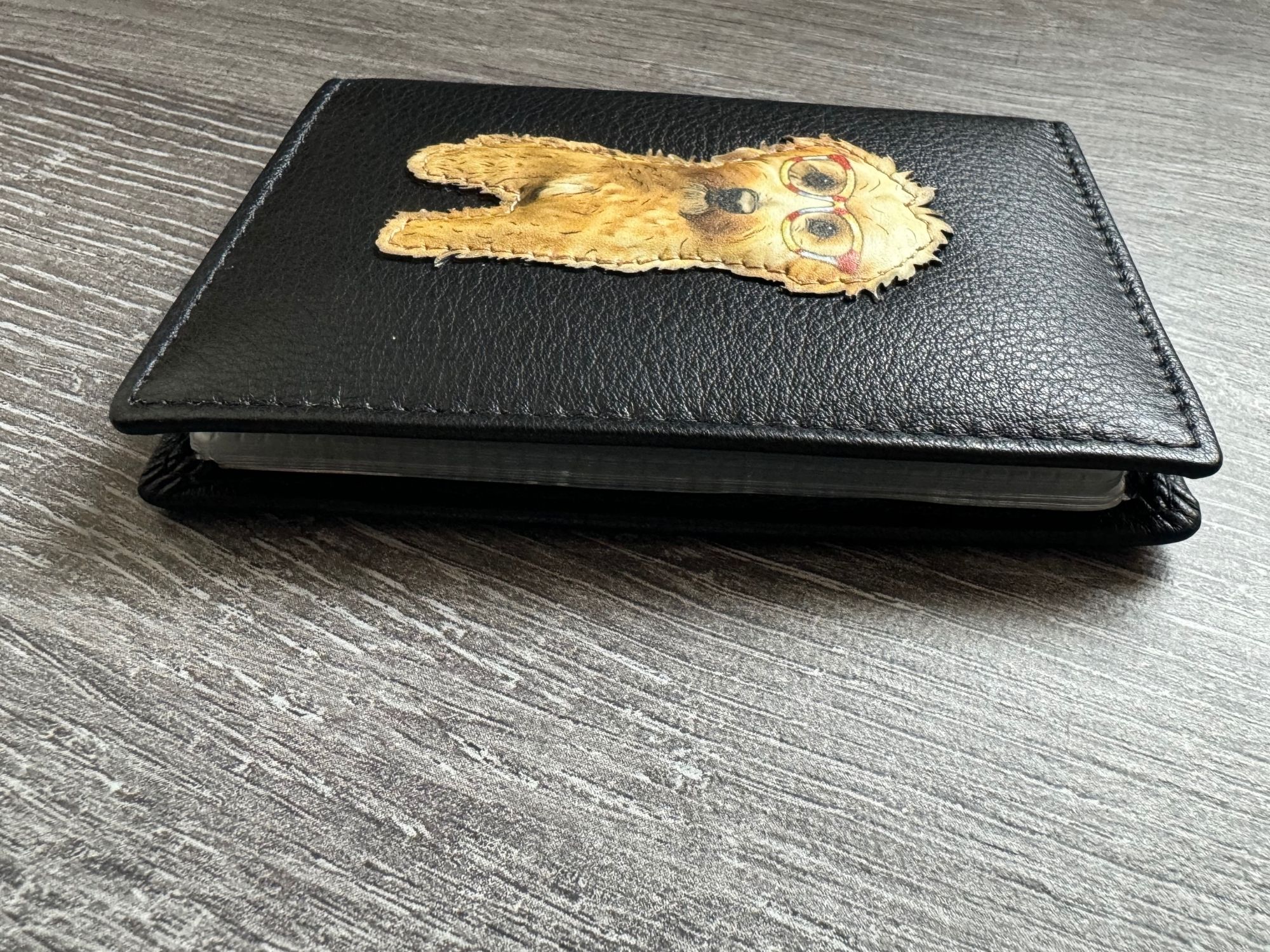 Leather Coco Maltipoo RFID Card / ID Holder - Image 5