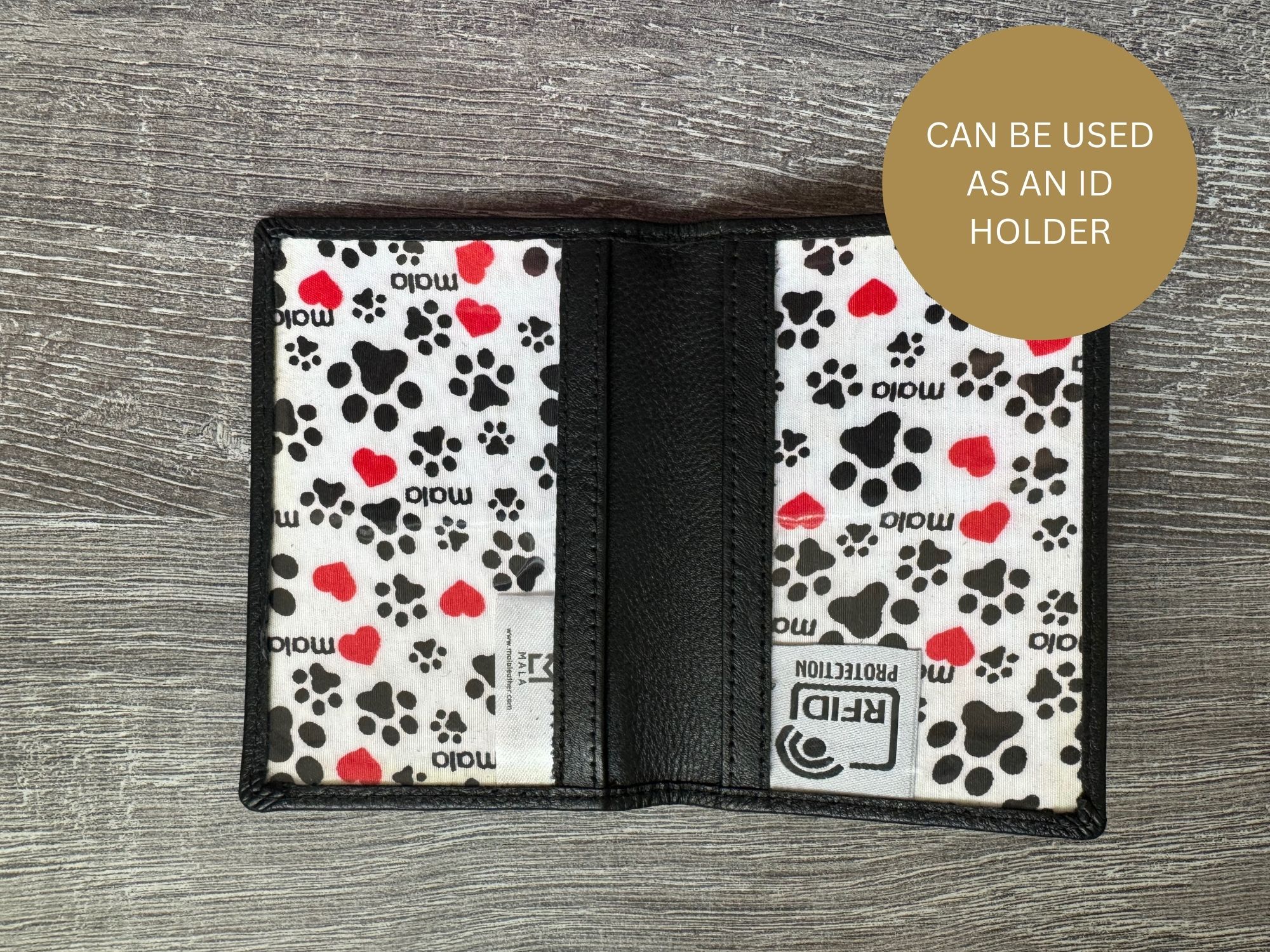 Leather Coco Maltipoo RFID Card / ID Holder - Image 3