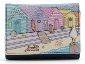 Woolacombe Beach Leather RFID Small Trifold Purse