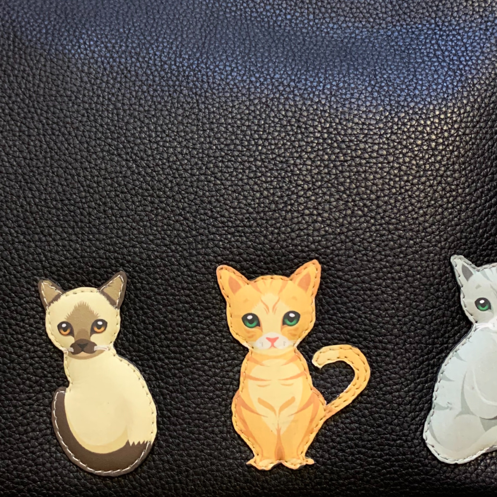 Sitting Cats Leather Midi Crossbody Bag - Image 11