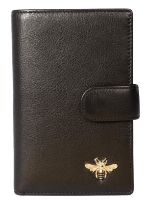 Mala Leather MASON Bees TAB Ladies PURSE Blk/red 3471