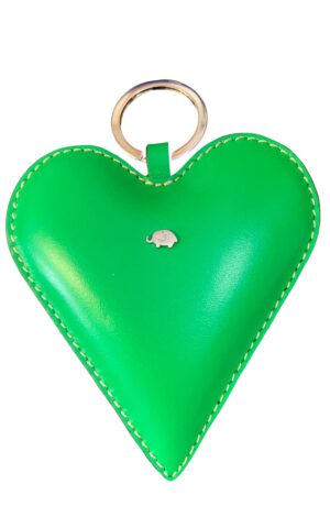 Large Elephant Leather Keyring
