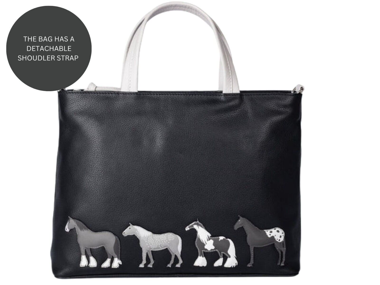 Mala Leather Soft Leather Equestrian Horse Applique Picture Grab/Shoulder Bag - Image 2