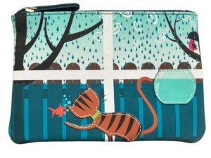 'Cat In Window' Leather Coin Purse