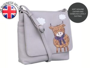 Highland Cow Leather Midi Bag