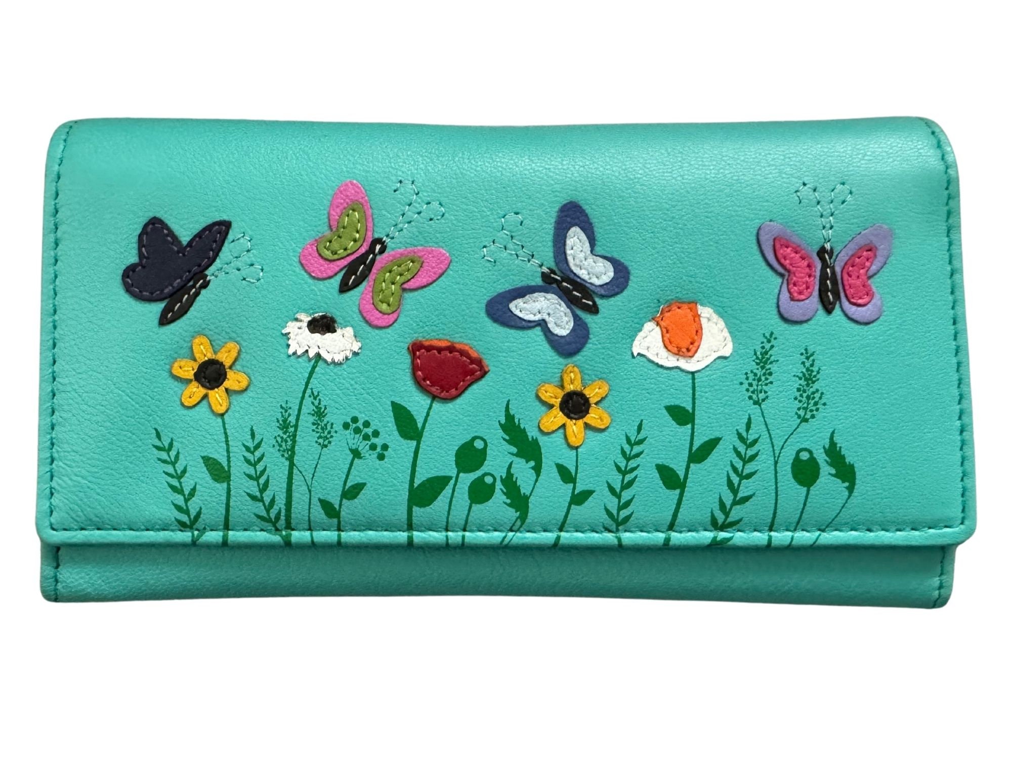 Butterfly RFID Leather Matinee Purse - Image 18
