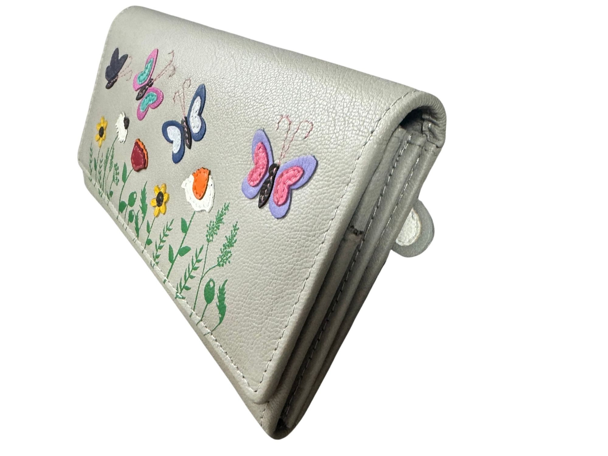 Butterfly RFID Leather Matinee Purse - Image 9