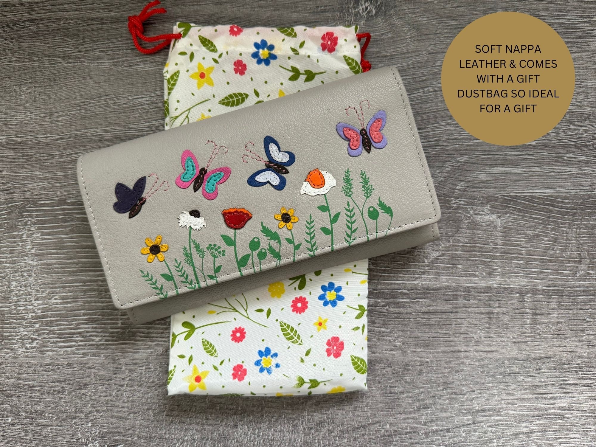 Butterfly RFID Leather Matinee Purse - Image 14