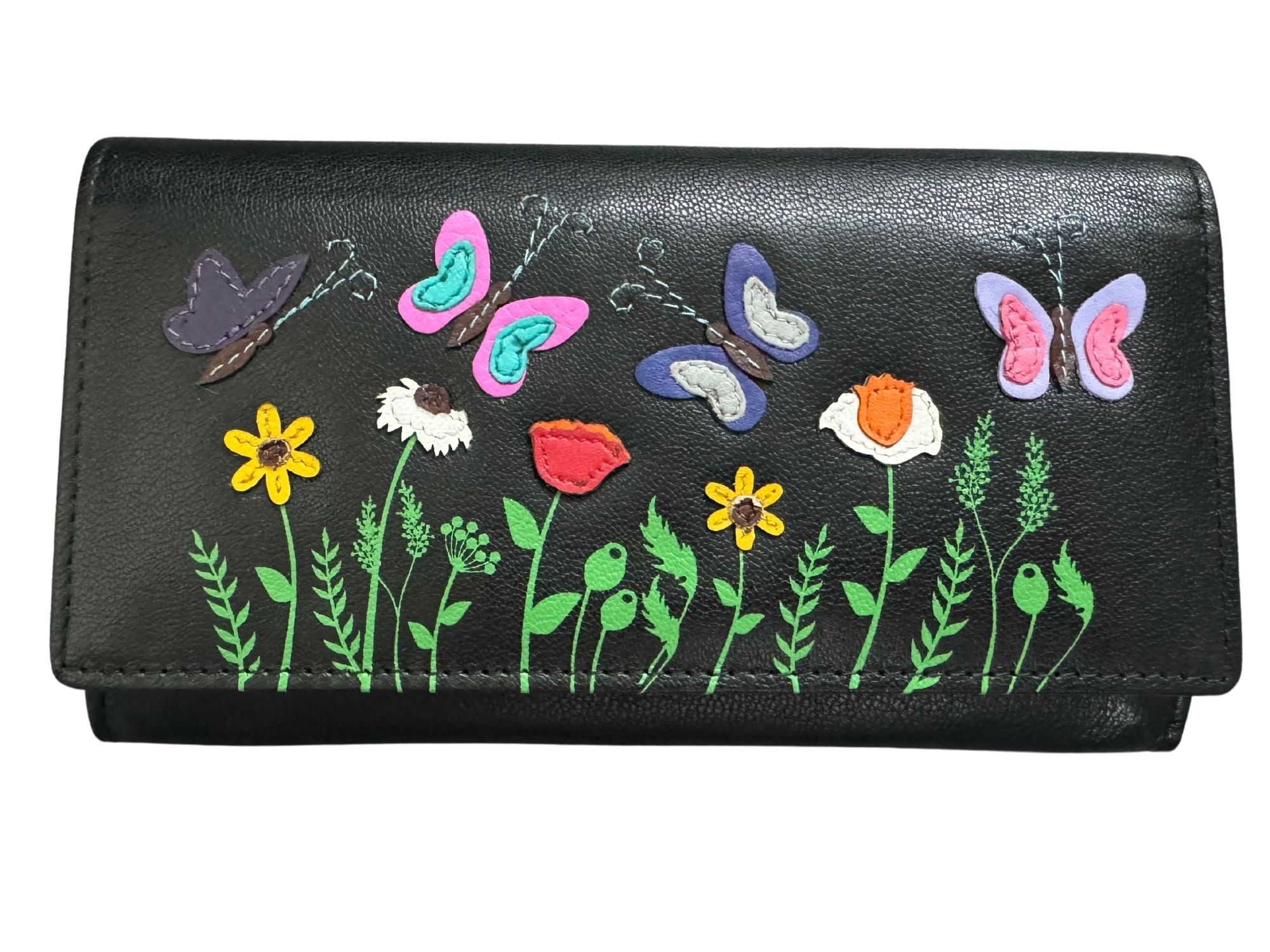 Butterfly RFID Leather Matinee Purse - Image 15